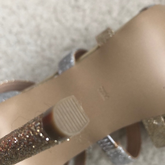Guess Silver and Gold Multi Textured Heels. - Picture 3 of 6